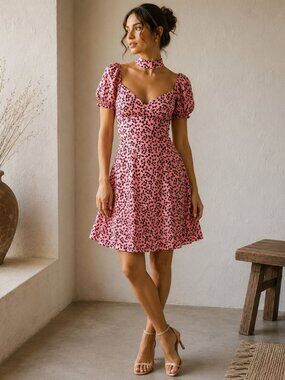 linen blue midi dress Alila Smocked Linen Midi Dress main image 0